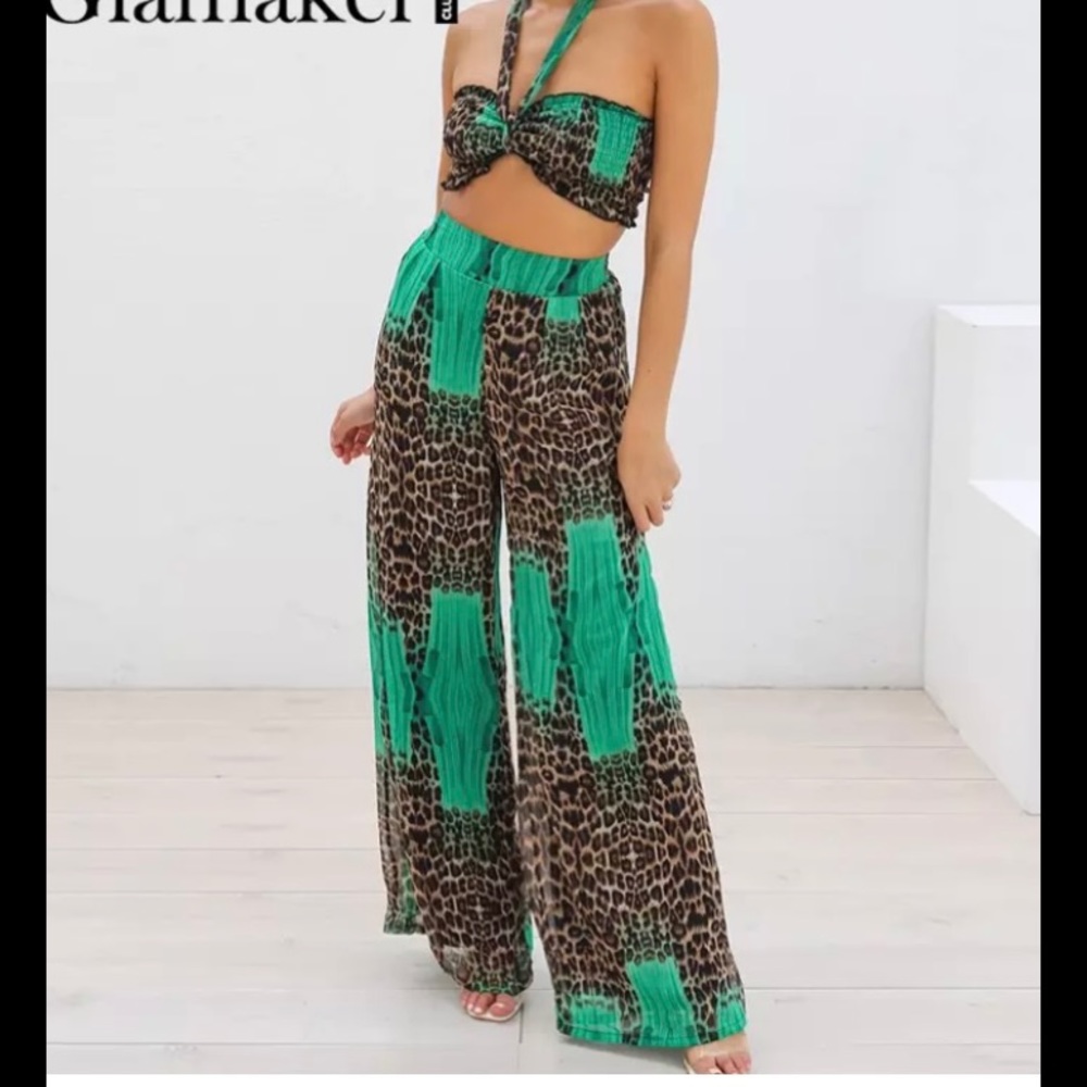 Brand New 2pc halter pant set - Picture 2 of 7